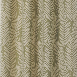 Tissu imprimé feuille de palmier - Vert