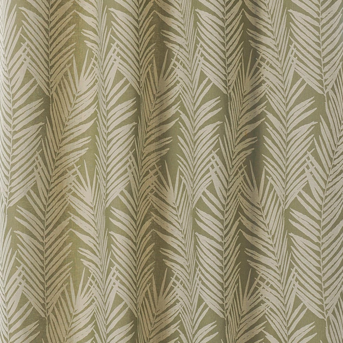 Tissu imprimé feuille de palmier - Vert