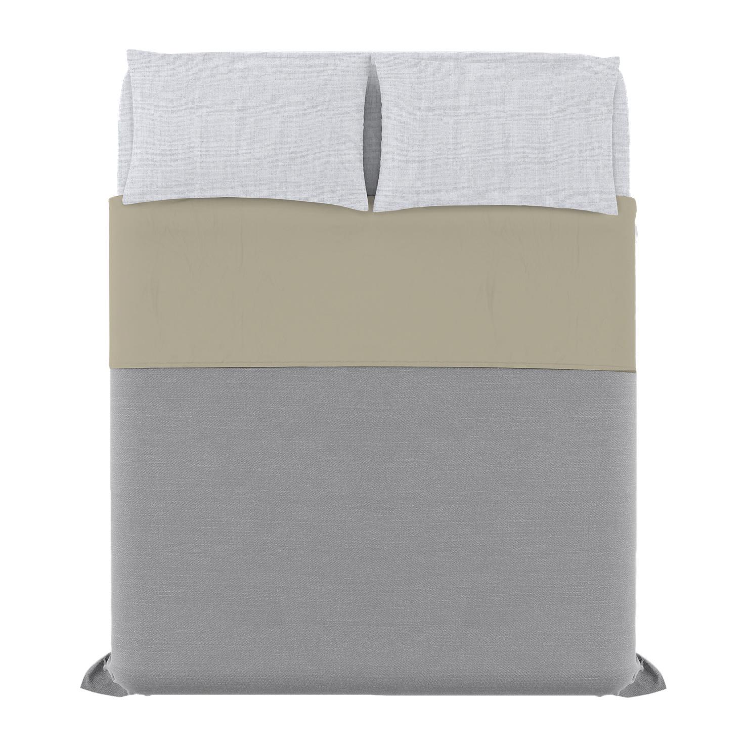 COMPLETO LETTO TRENDY CHIC MADE IN ITALY COTONE- TORTORA MATRIMONIALE