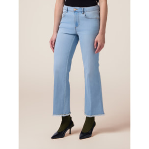 Oltre - Jeans stone washed little flare - Azzurro