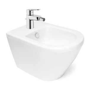 Vitra Integra bidet suspendu et trop-plein, 35,5x54 cm + Grohe Mitigeur monocommande 1/2" (7042-0288G23331000)