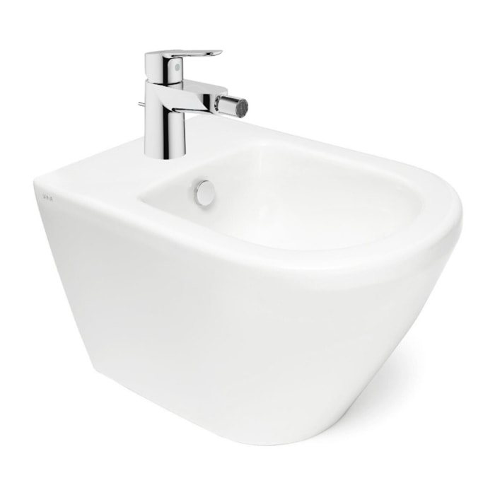 Vitra Integra bidet suspendu et trop-plein, 35,5x54 cm + Grohe Mitigeur monocommande 1/2" (7042-0288G23331000)