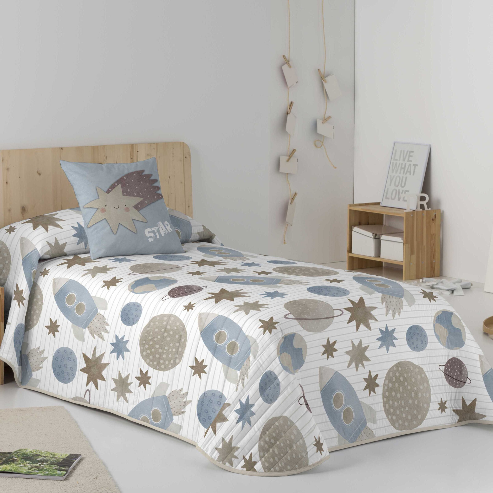 Colcha Bouti Estampada - Infantil - 2/3 Piezas - 100% Poliéster - Microfibra - 70 gr/m² - Orion
