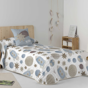 Colcha Bouti Estampada - Infantil - 2/3 Piezas - 100% Poliéster - Microfibra - 70 gr/m² - Orion