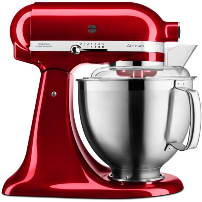 Robot pâtissier KITCHENAID 5KSM185PSECA POMME D'AMOUR, 4,8 L, accessoires inox, bol 3L, couvercle antiprojections