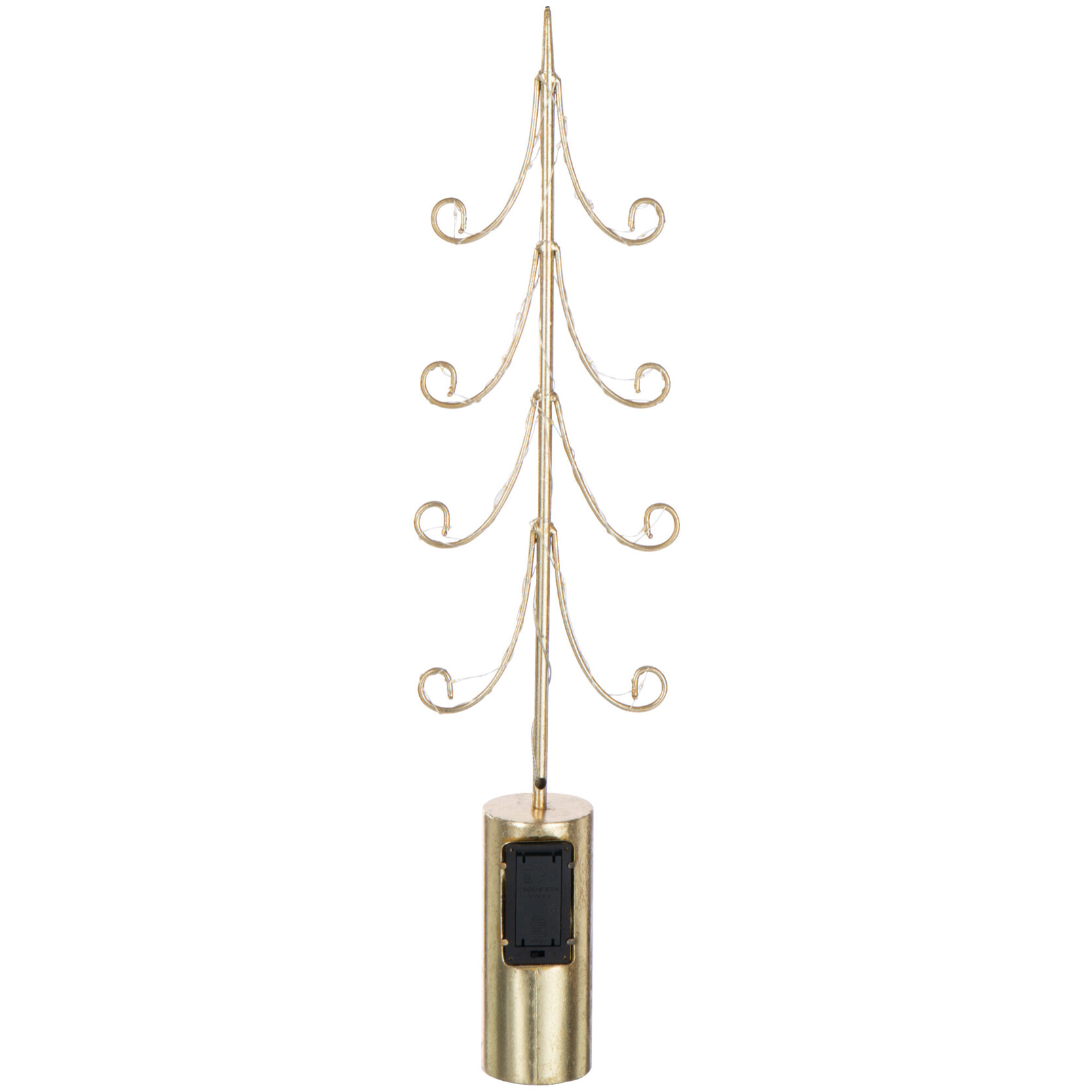 J-Line décoration Arbre - acier - or - medium - LED