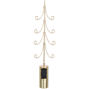J-Line décoration Arbre - acier - or - medium - LED