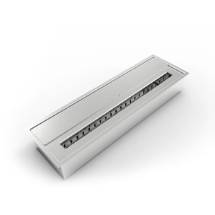 Bruciatore a bioetanolo per camino 4,5 L, in acciaio inox 61x18,7xH9,5 cm
