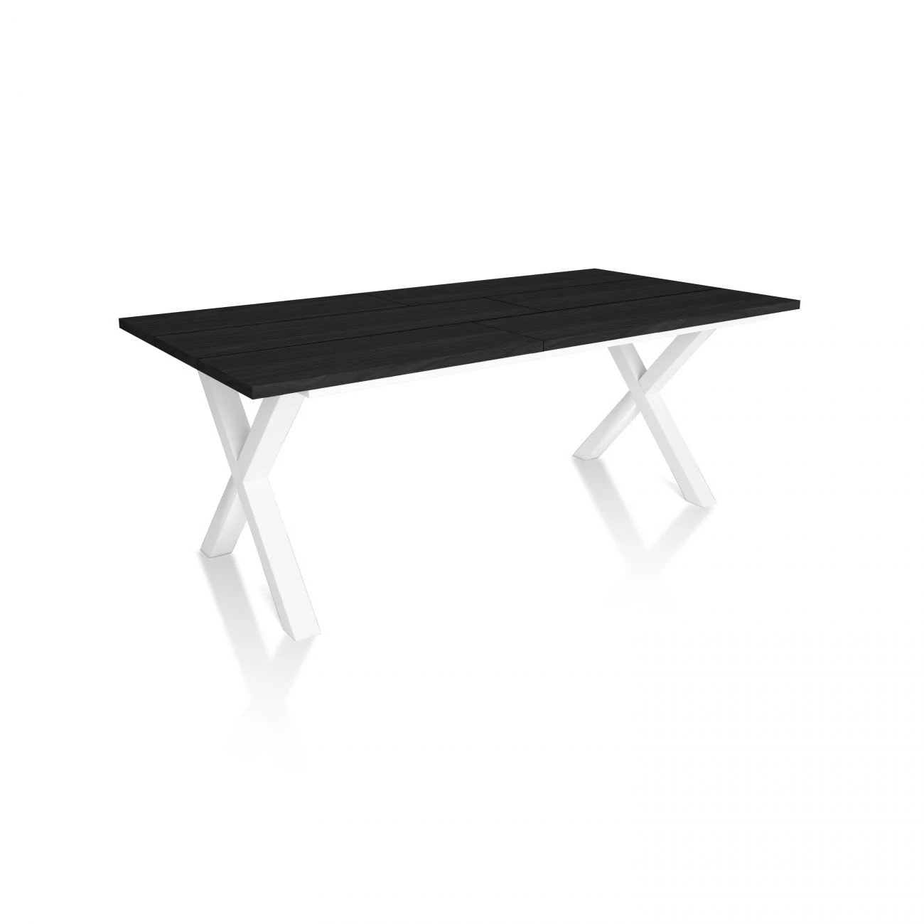 Mesa de comedor Oana 200 Negro Blanco