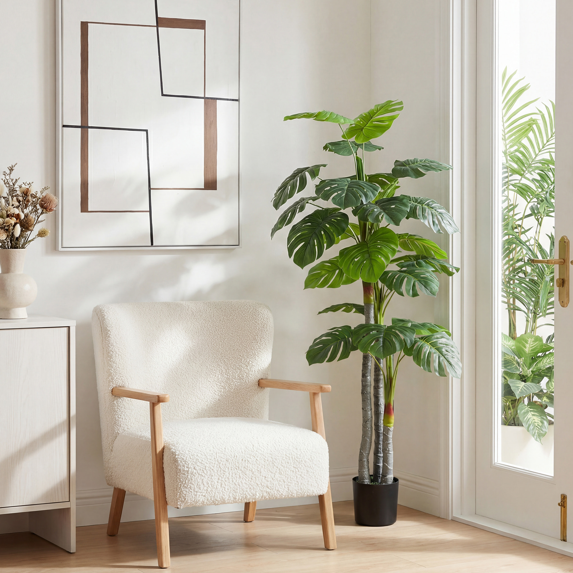 Arbre Monstera Artificiel 150 cm en Pot Décoration de Bureau ou Maison