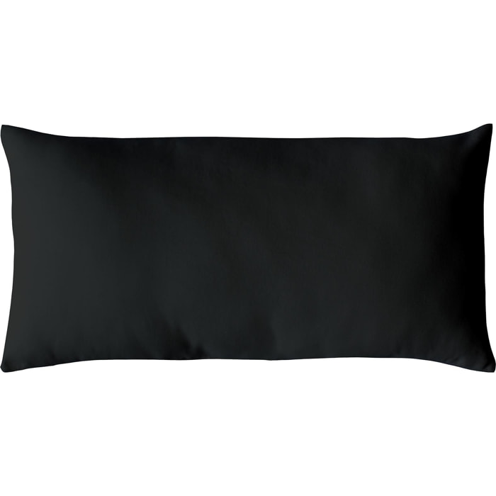 Coussin non déhoussable en coton uni - Noir