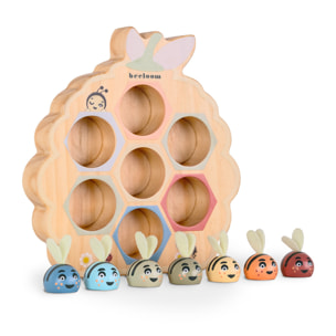 Beeloom- Juego de mesa de madera Beeboard Game para niños