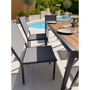TONGA - Ensemble repas de jardin 6 places en alu