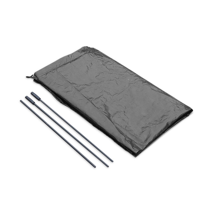 Housse pour parasol déporté 3x4m St Jean de Luz. Pyla. Wimereux et Antibes - Noire - Avec fermeture éclair et tige de mise en place