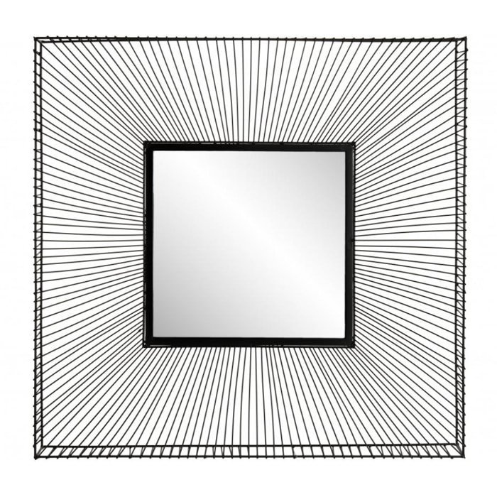 THEODORE - Miroir carré 90x90cm métal noir