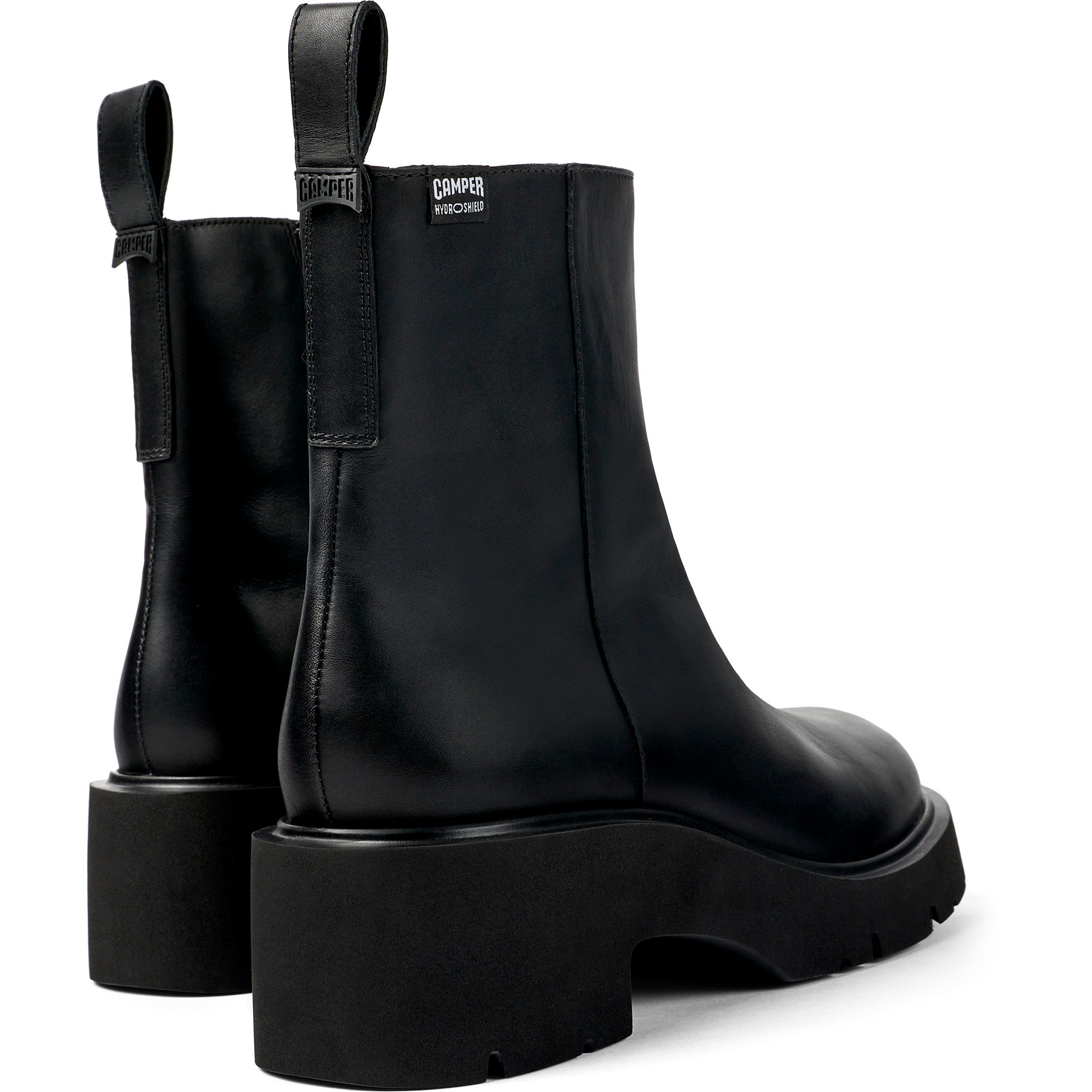 Botines - CAMPER Milah - Negro - Cuero liso
