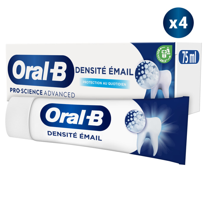 4 Dentifrices Densite Email Protection Quotidienne 75ml, Oral B Pro Science