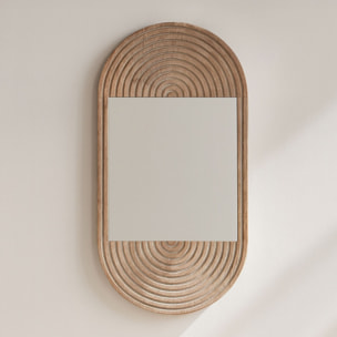 Miroir en pin recyclé h91cm KRISTEN