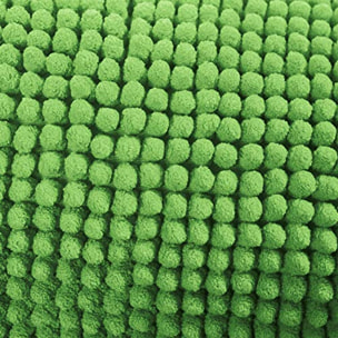 Tappeto Bagno Poppy Verde, Antiscivolo, Tessuto Morbido e Assobente.