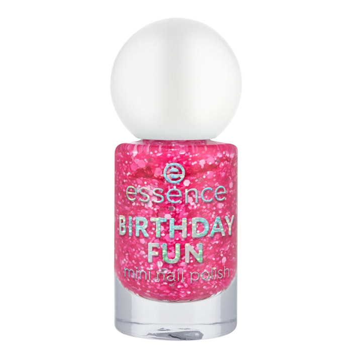 Birthday Fun - Mini Vernis à ongles aux tons rosés. Effet pailleté subtil. 5 ml