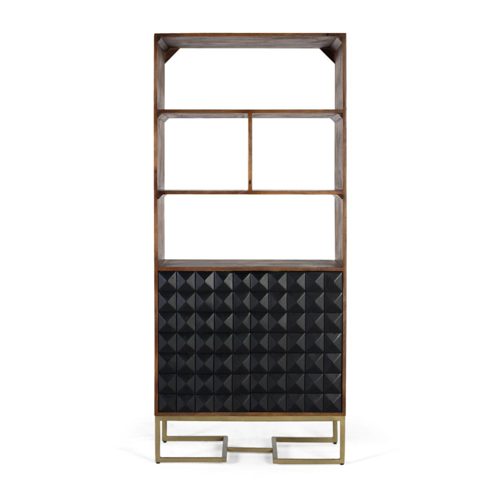Librería de Madera de Mango 80 Cm Estilo Contemporáneo