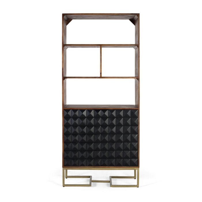 Librería de Madera de Mango 80 Cm Estilo Contemporáneo
