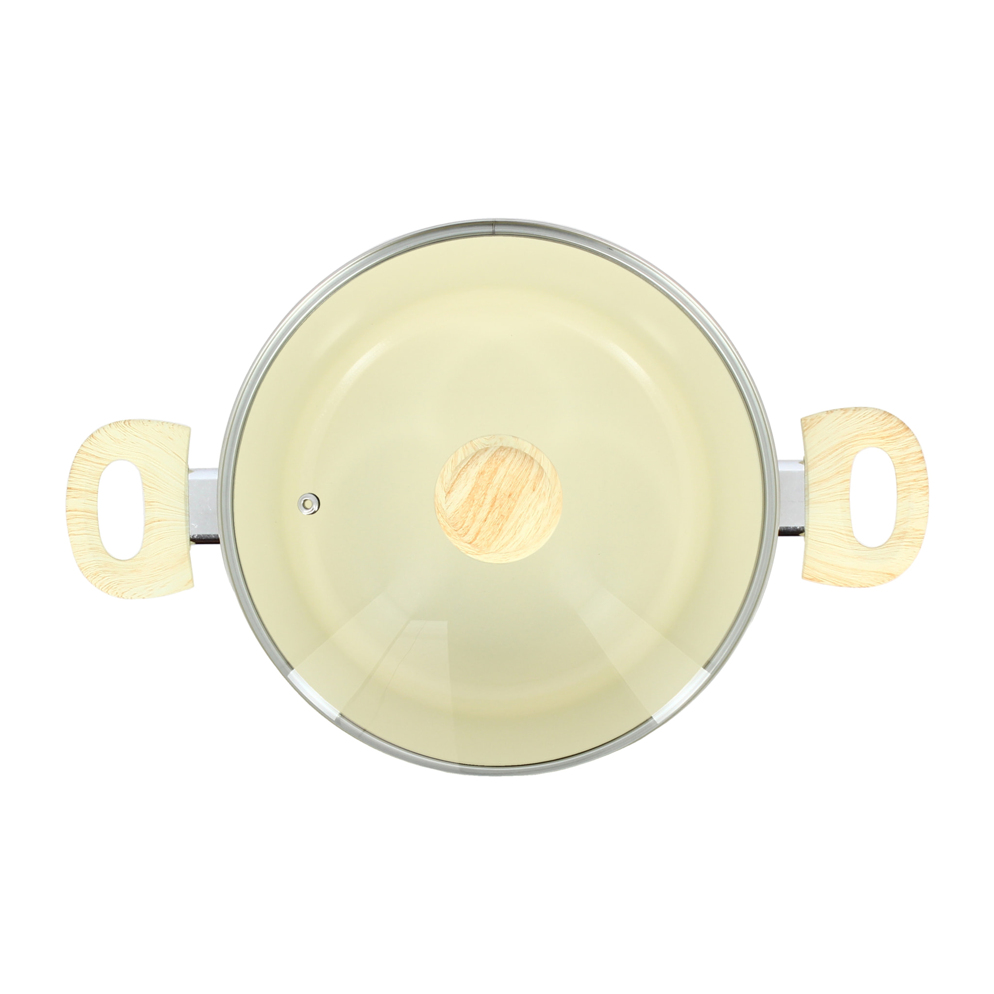 Faitout en revêtement céramique 24cm crème - tous feux COLORAMA