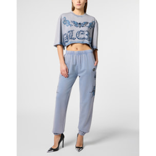 PHILIPP PLEIN Cropped T-Shirt Butterfly Tattoo