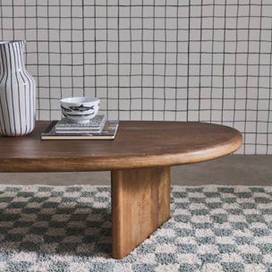 Table basse ovale bois de manguier SHIVA