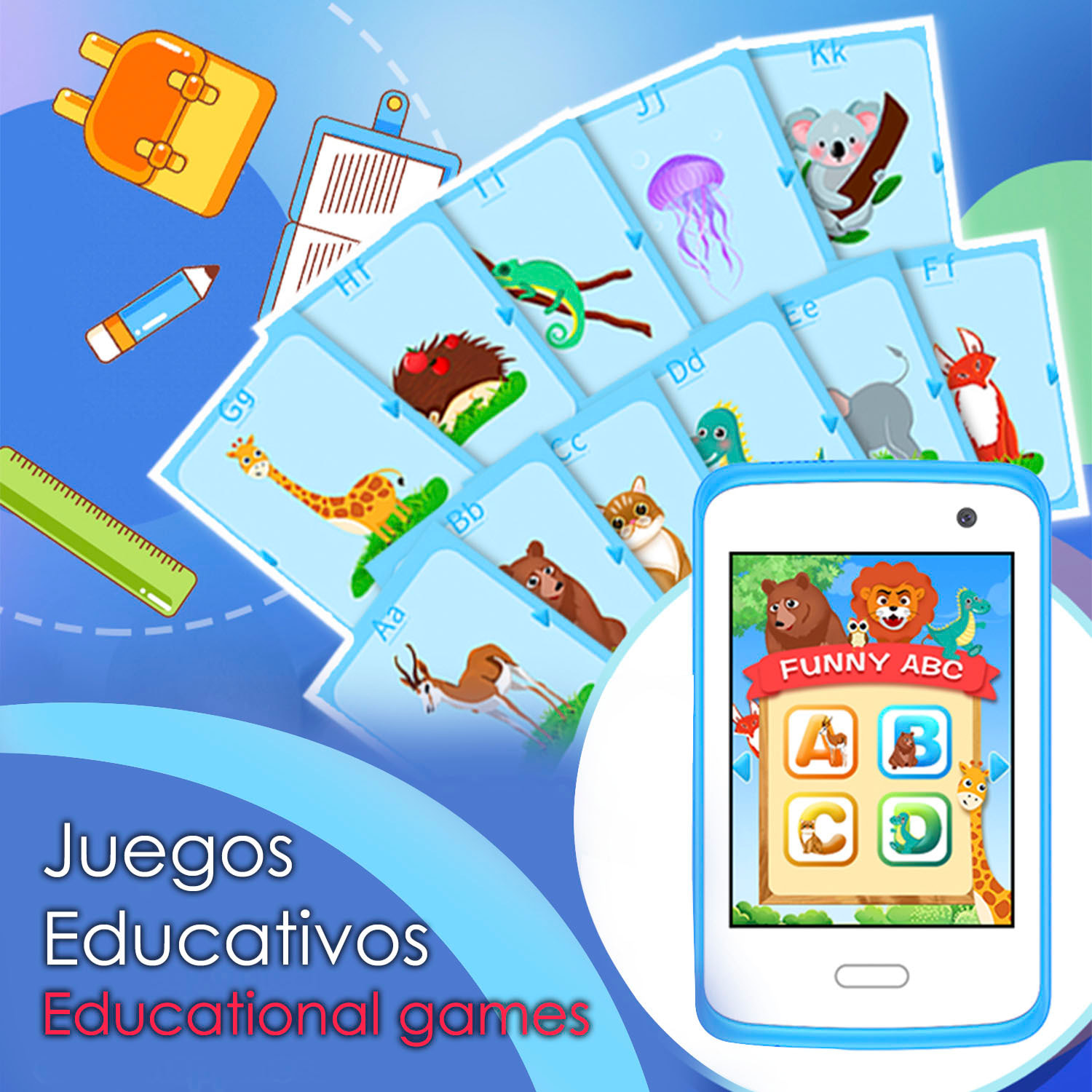 DAM Teléfono móvil A17 infantil con red GSM. Pantalla de 2,8, cámara, modo colegio, juegos de aprendizaje. 5,5x1x9,3 Cm. Color: Rosa