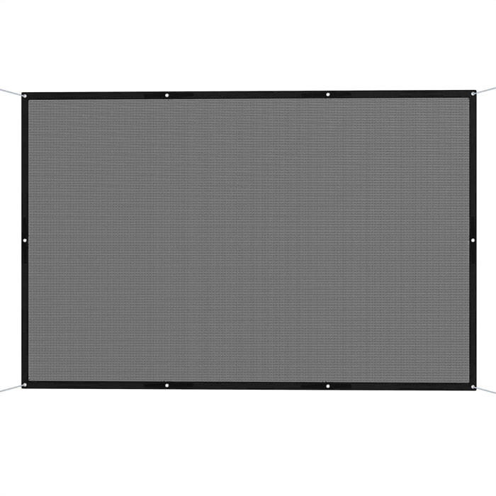 Outsunny Toldo Vela de Sombra Rectangular 3x2 m Toldo de Jardín Protección Solar 65% Transpirable y Anticongelante para Patio Terraza Balcón Negro