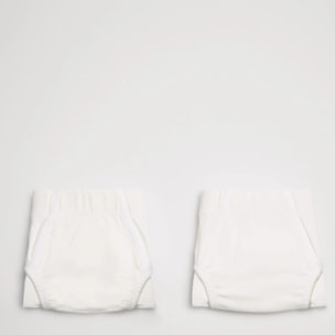 Confezione da 2 slip bianchi in cotone per bambini