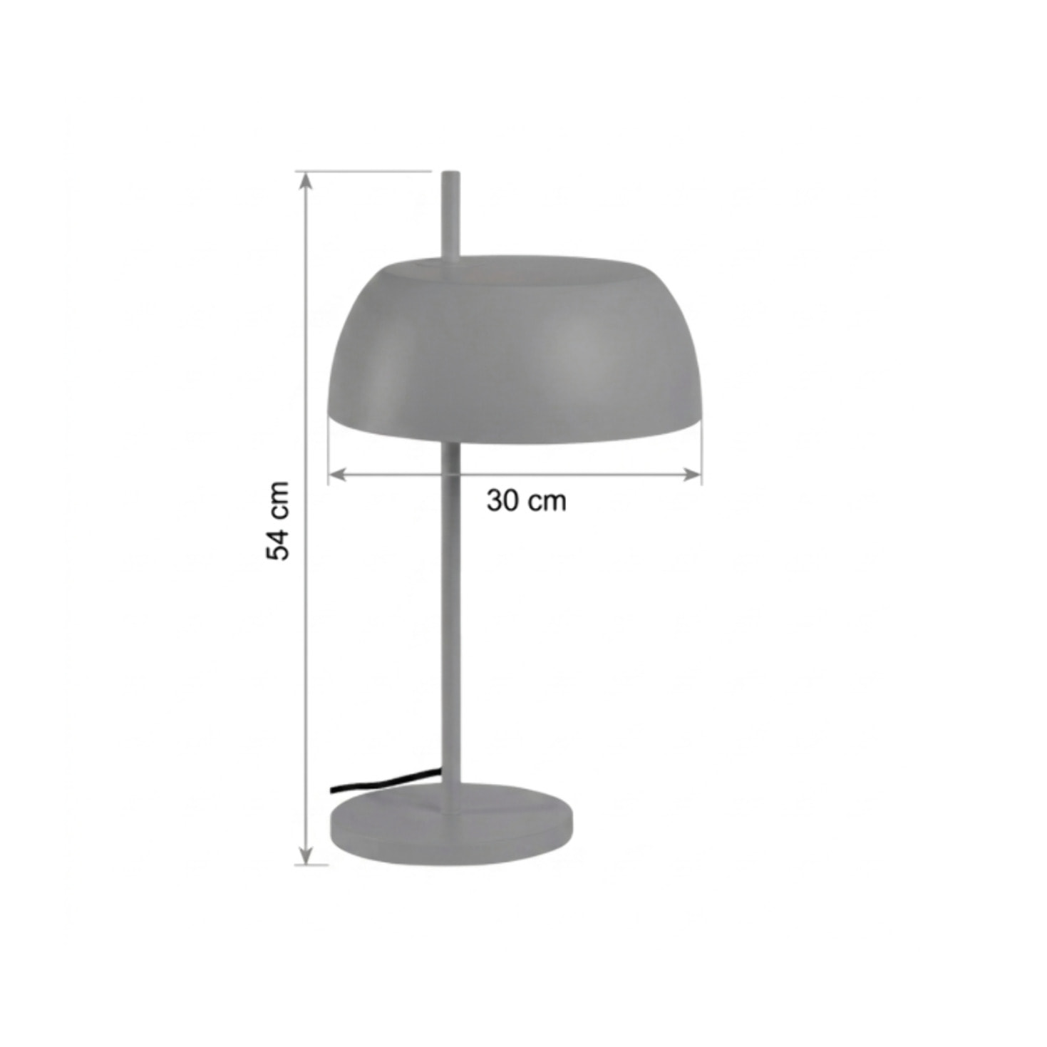 Lampe à poser en métal gris - LOLLY 621