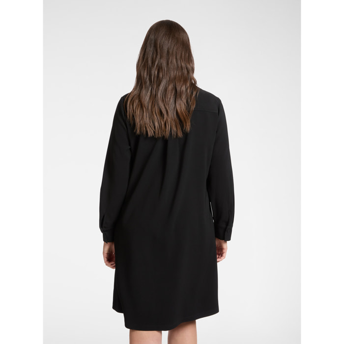 Elena Mirò - Vestido de cady elástico - Negro