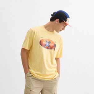 Camiseta oversize MUNICH streetwear de algodón orgánico amarillo