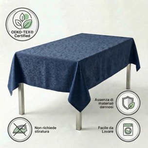 Tovaglia antimacchia in poliestere - BLU