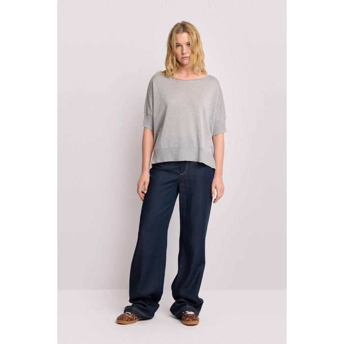 Kocca - Maglia con scollo tondo Donna, Tinta unita, Scollo ampio
