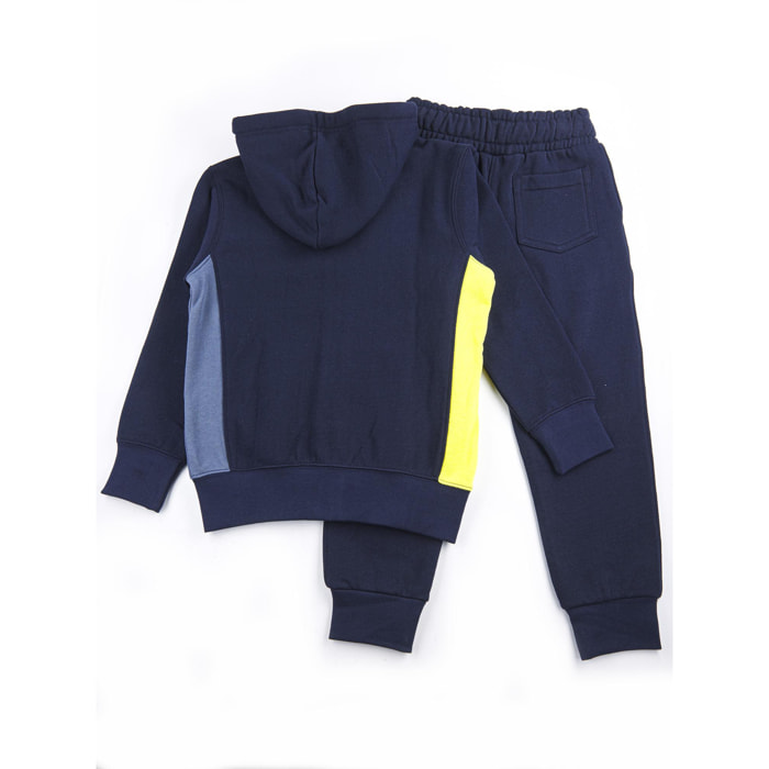 Tuta da bambino con cappuccio e zip logo piccolo Basic