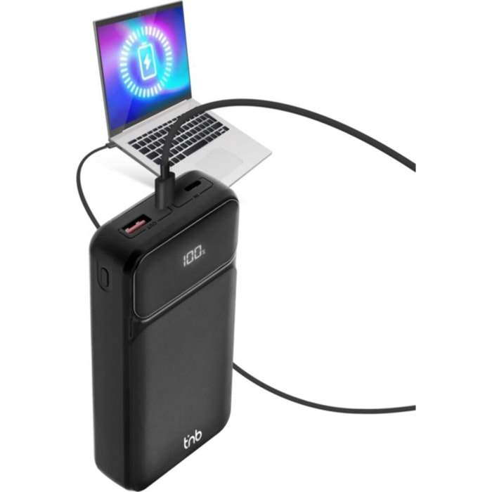 Batterie externe TNB 20 000 mAh 65W Power Delivery noir