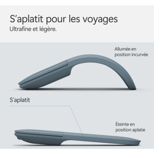 Souris sans fil MICROSOFT Surface Arc Mouse | Bleu Océan