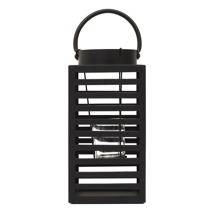 Lanterne En Metal Noir Black Forest H24.5cm