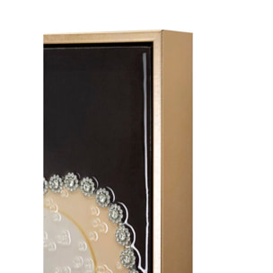 DIPINTO SU TELA LACCATO WIEN HAT -A- C/CORNICE CM 62X4X92