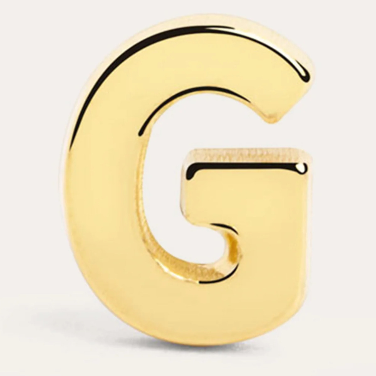 Pendiente Suelto Letter Plata Baño Oro