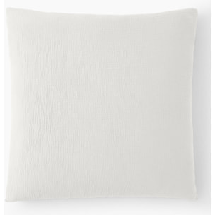 Paire de Taies D'oreiller 100% Gaze De Coton Blanc Pur