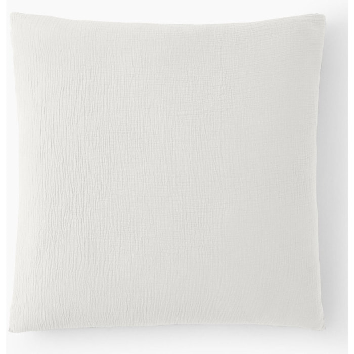 Paire de Taies D'oreiller 100% Gaze De Coton Blanc Pur