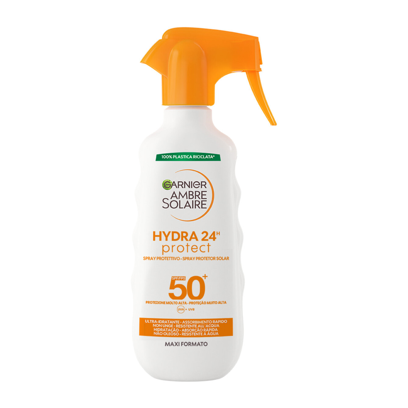 Spray Solare Protettivo SPF 50+ Idratante Ambre Solaire Hydra 24H Protect Protezione Molto Alta - Flacone da 270ml