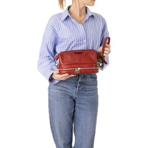 Pochette  unisex In Vera pelle Made in Italy 25x18x16 cm