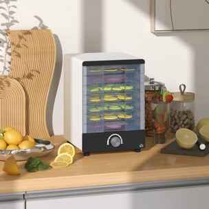 Deshidratador de Alimentos 350W Deshidratador con 7 Bandejas Temperatura Ajustable 40-70 „ƒ Deshidratadora para Frutas Verduras Golosinas para Mascotas Blanco