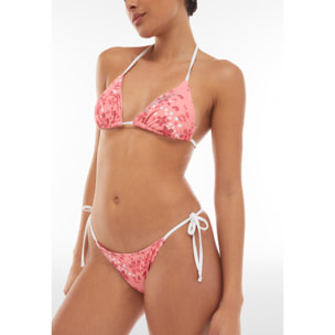 Top bikini a triangolo stampa floreale all over