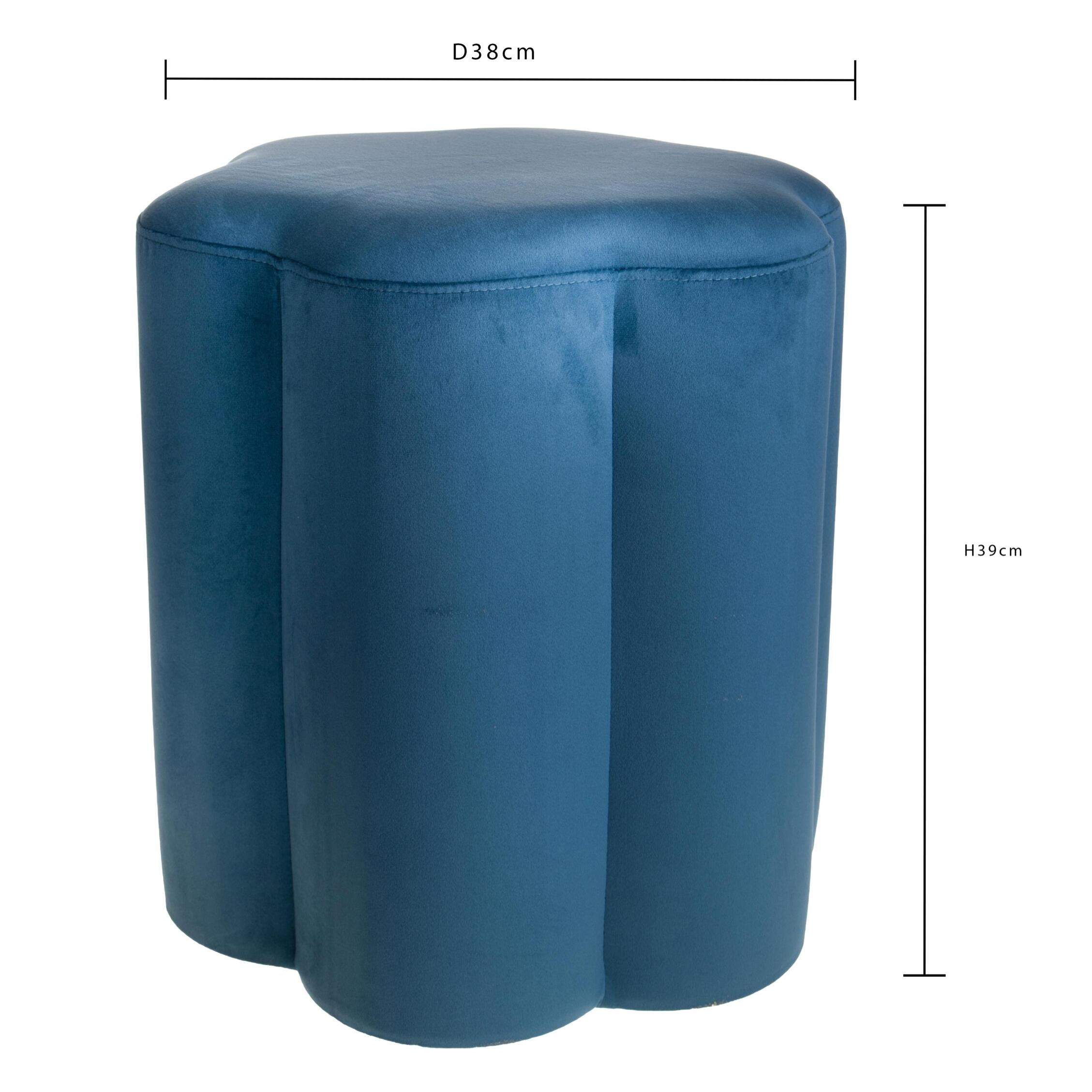 Pouf velvet - 35xH39x38cm - Pezzi 1 - Bianchi Dino SpA